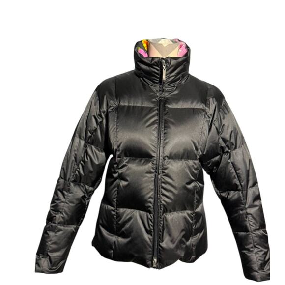Skea Puffer Ski Jacket Paris Vail Floral Interior, New Silk Snaps, Womens Sz 8 - Picture 5 of 11